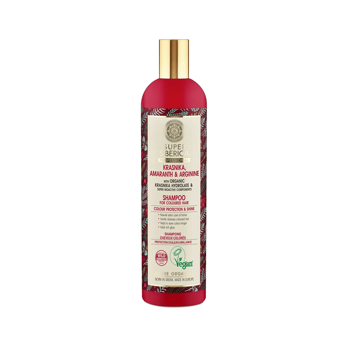 Super Siberica Krasnika, amaranth & arginine. Shampoo for Coloured Hair, 400 ml - Natura Siberica Kuwait