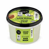 OS Repairing Hair Mask for Damaged Hair Avocado and Olive, 250 ml - Organic Shop Kuwait