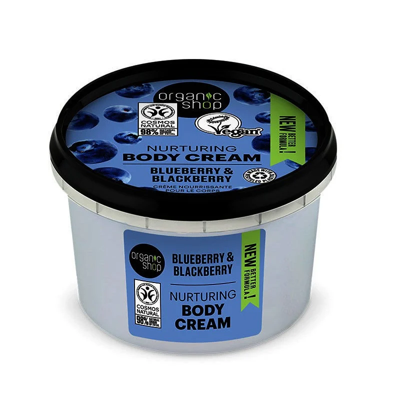 OS Nurturing Body Cream Blueberry and Blackberry, 250 ml - Organic Shop Kuwait