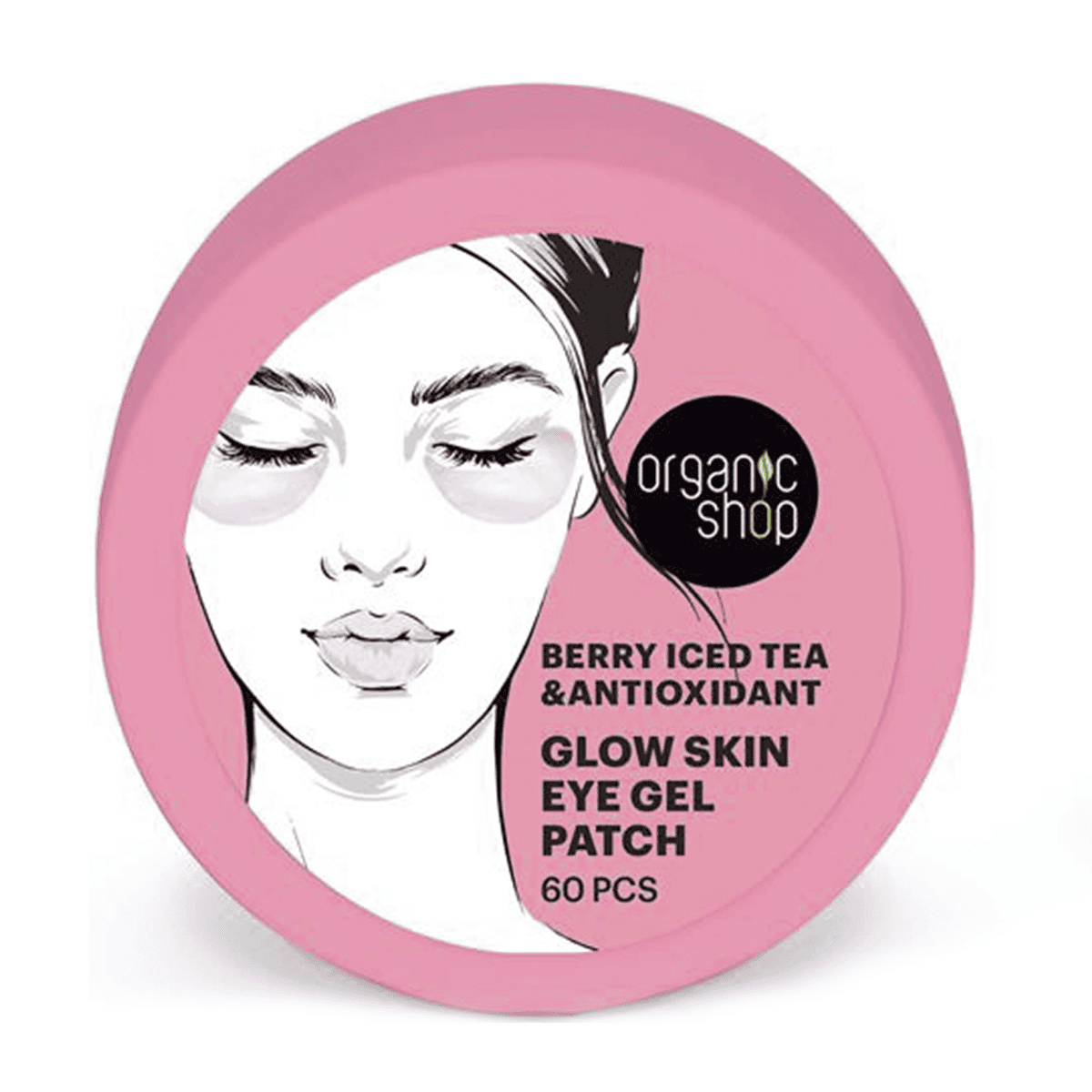 OS Glow Skin Eye Gel Patch. Berry Iced tea & Antioxidant, 60 pcs - Organic Shop Kuwait