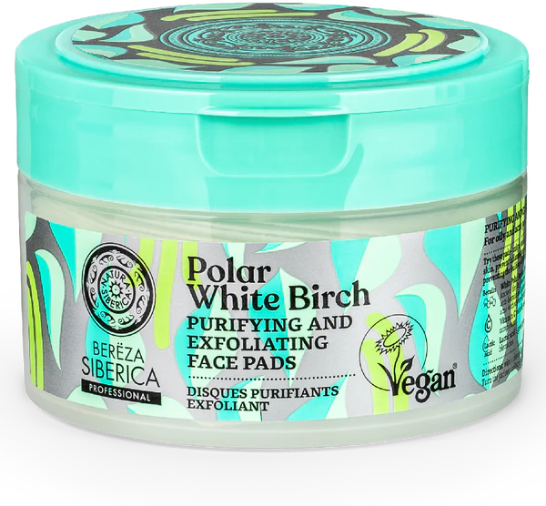 Polar White Birch. Purifying and exfoliating face pads, 20 pcs - Natura Siberica Kuwait