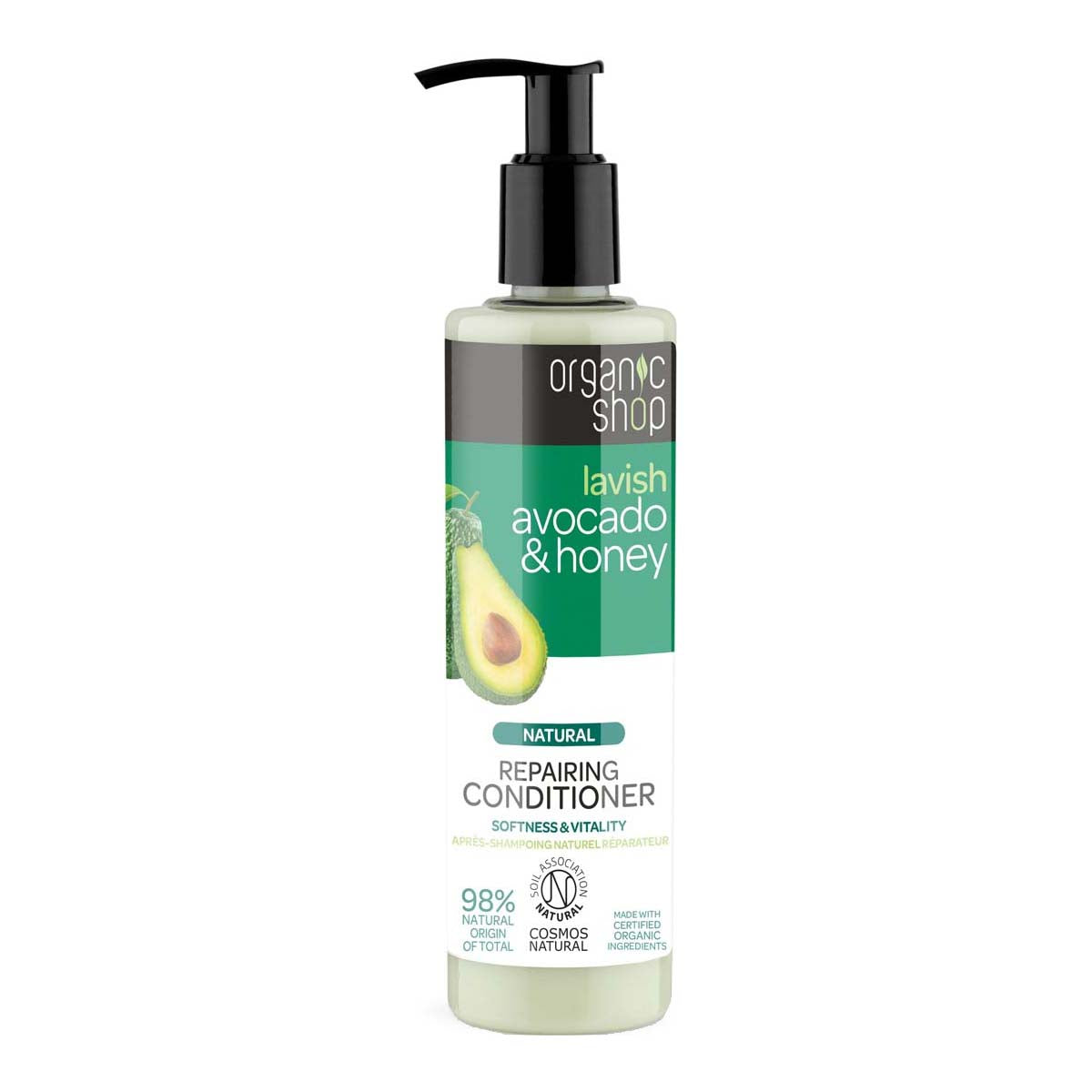 Organic Shop Avocado & Honey conditioner, 280 ml - Organic Shop Kuwait