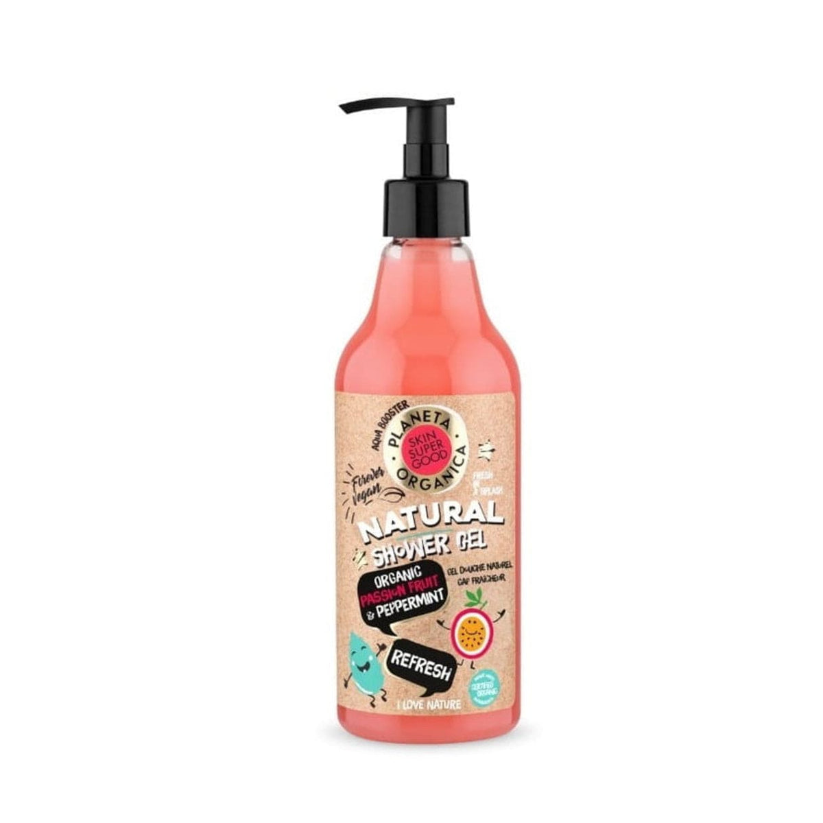 SKIN SUPER GOOD Natural Shower Gel "Refresh", 500 ml - Organic Shop Kuwait