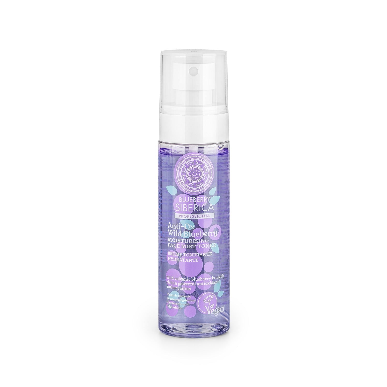 Anti-OX Wild Blueberry. Moisturising face mist toner, 100 ml